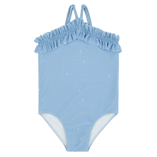 Sea Blue Emblem Bathing Suit