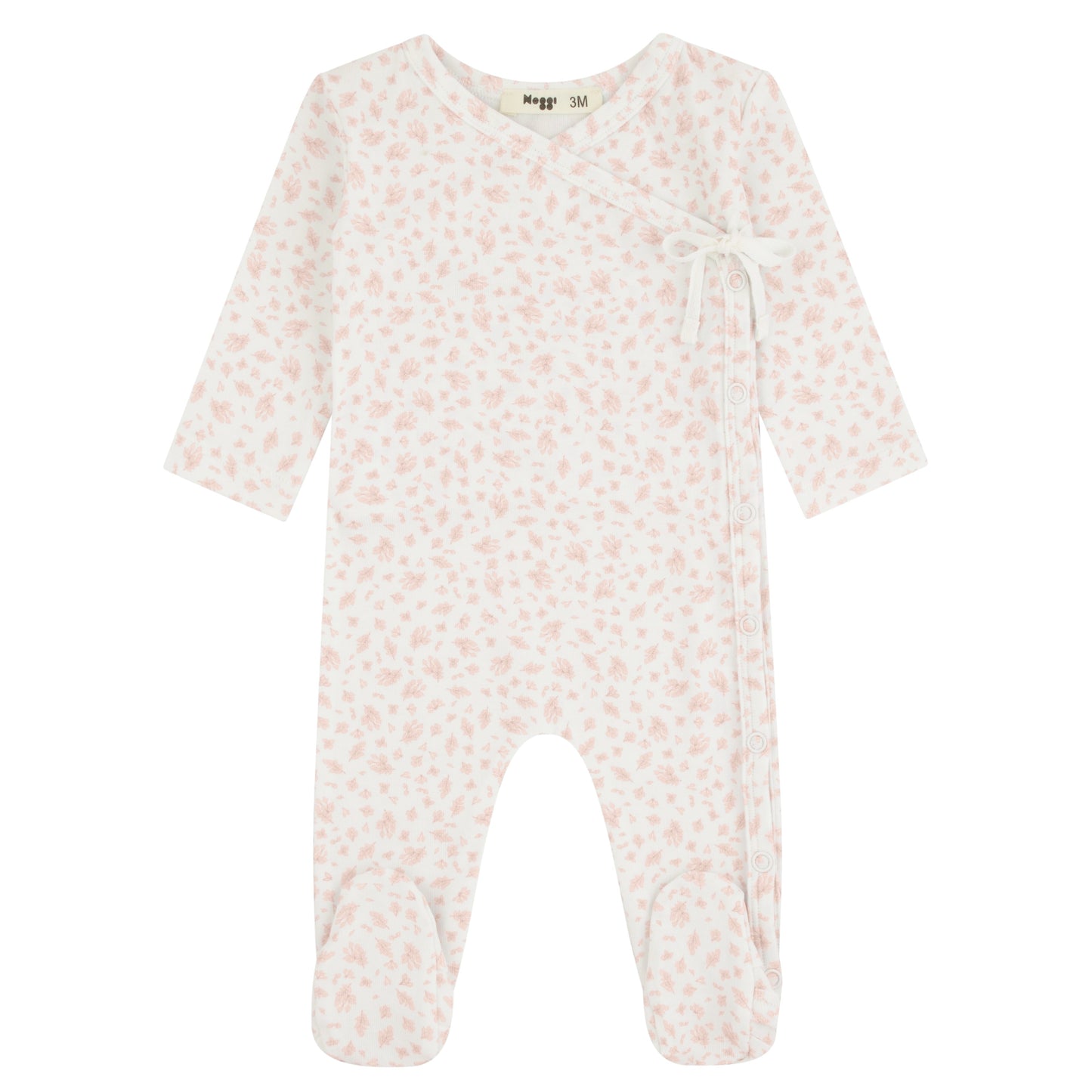 Floral Printed Wrap Footie, Girls
