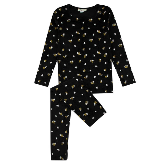 Velour Teddy Printed Loungewear Set, Boys
