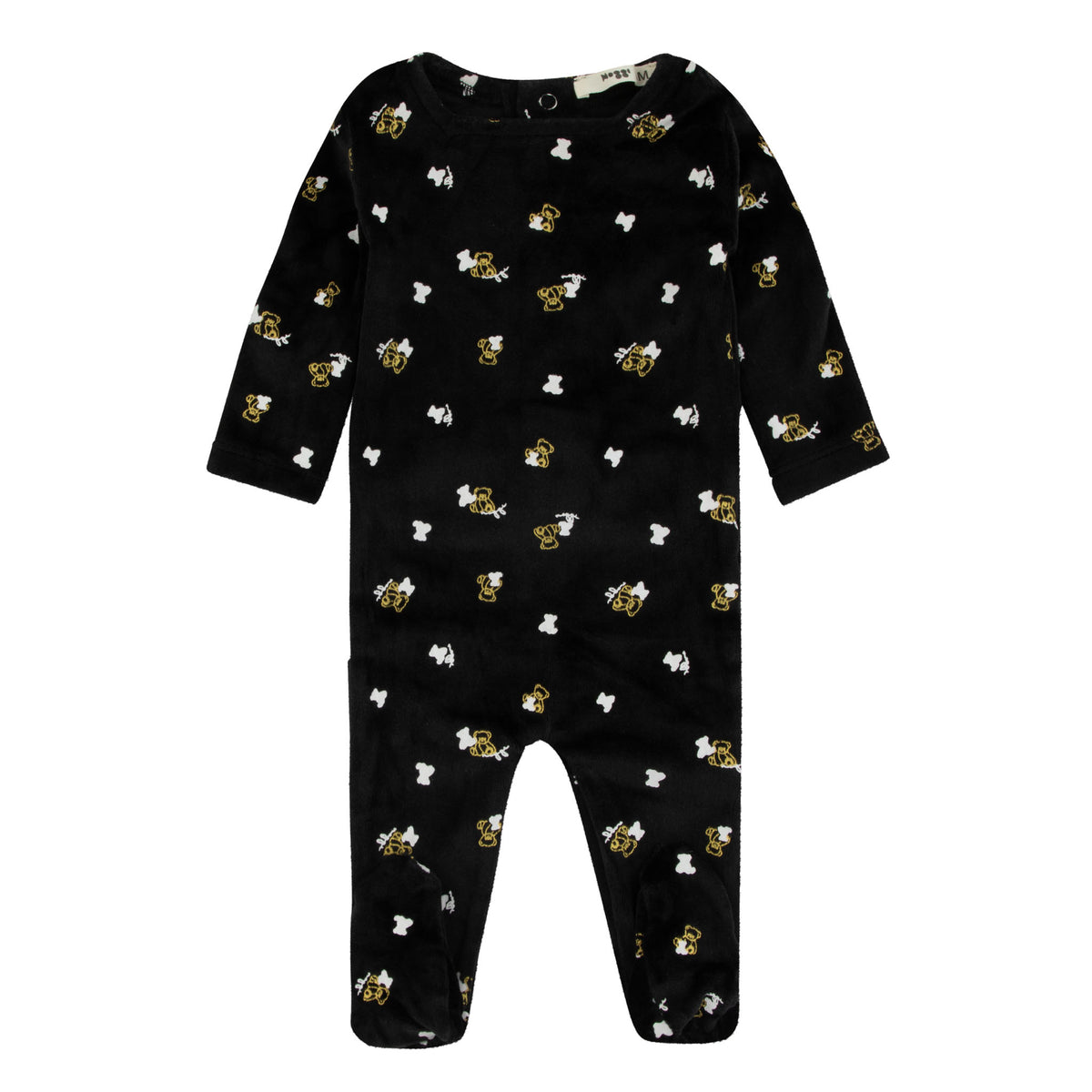 Velour Teddy Printed Footie