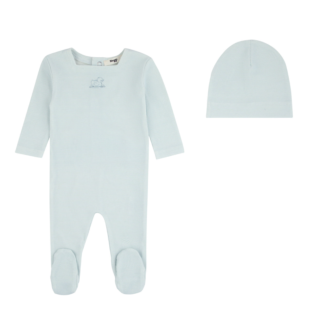 Striped Ducky Footie And Bonnet