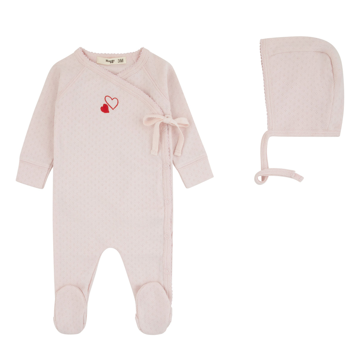 Pointelle Footie And Bonnet