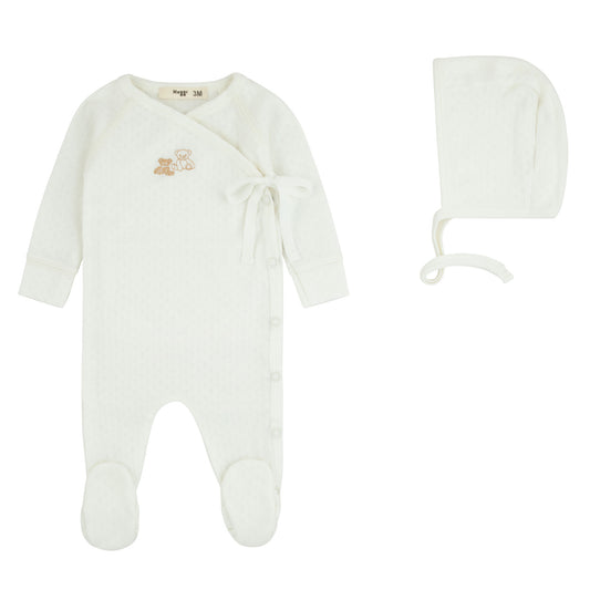 Pointelle Footie And Bonnet, Boys