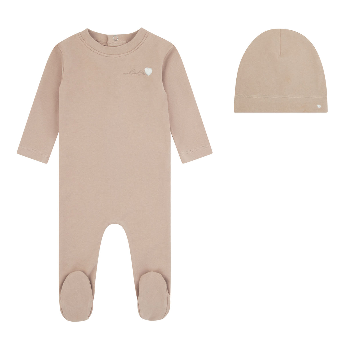 Bebe Heart Footie And Beanie