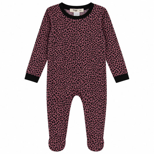 Bamboo Leopard Footie, Pink
