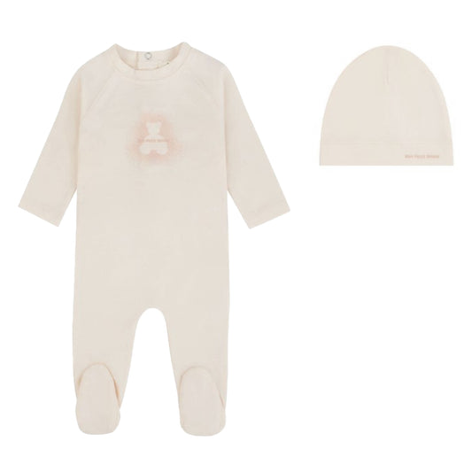 Aura Bear Footie And Beanie, Girls