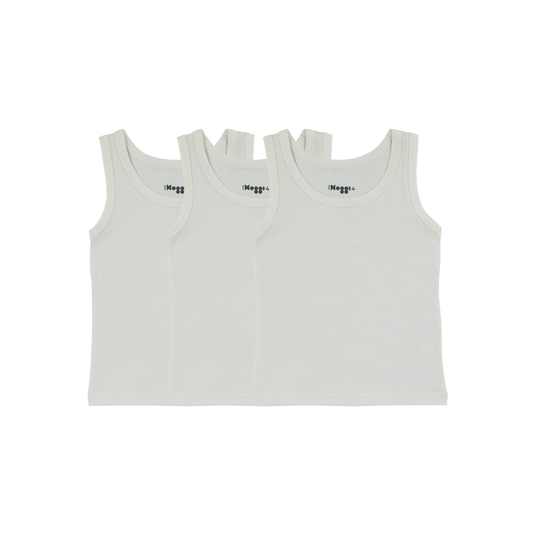 Logo Band White, Boy  (3 Tanks)