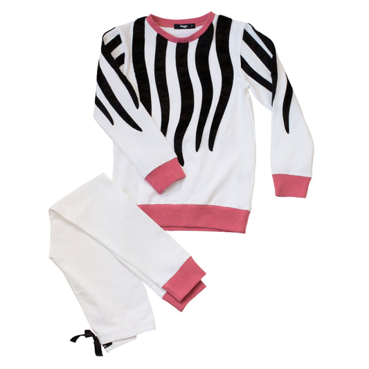 Girls Zebra Loungewear Set