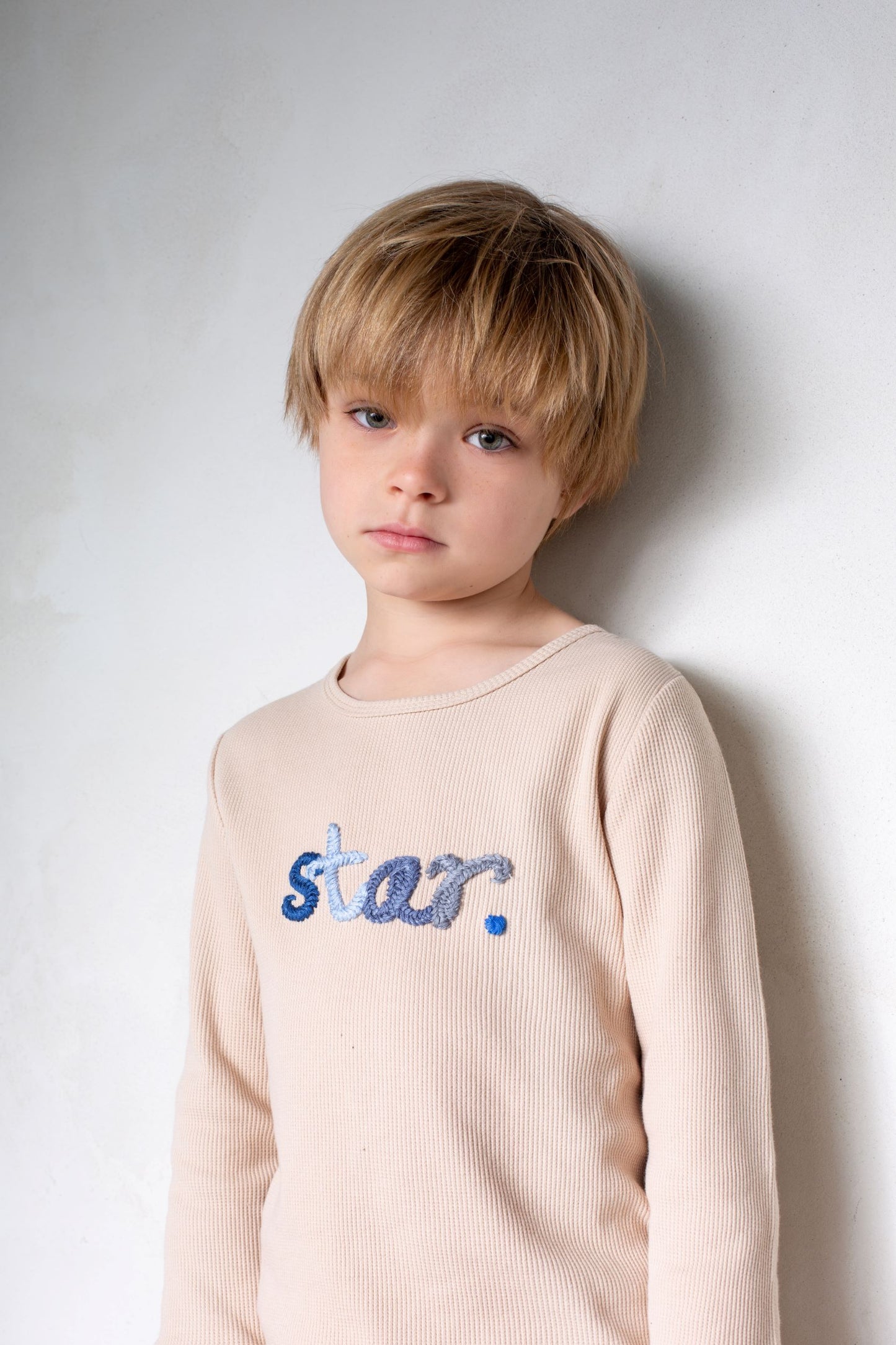 Braided Waffle Star Loungewear Set, Boy