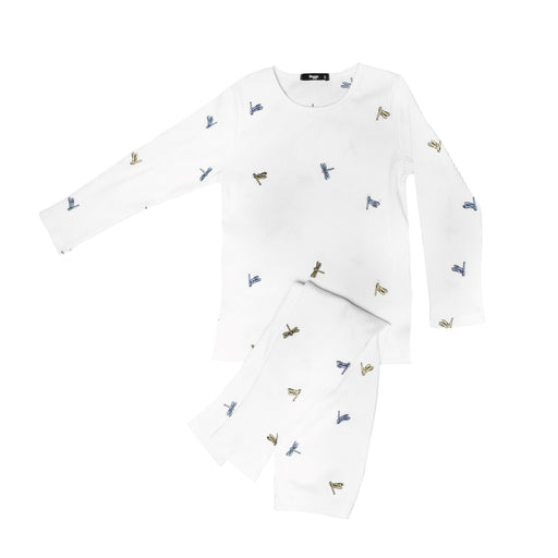 Pastel Dragonflies Loungewear Set, White