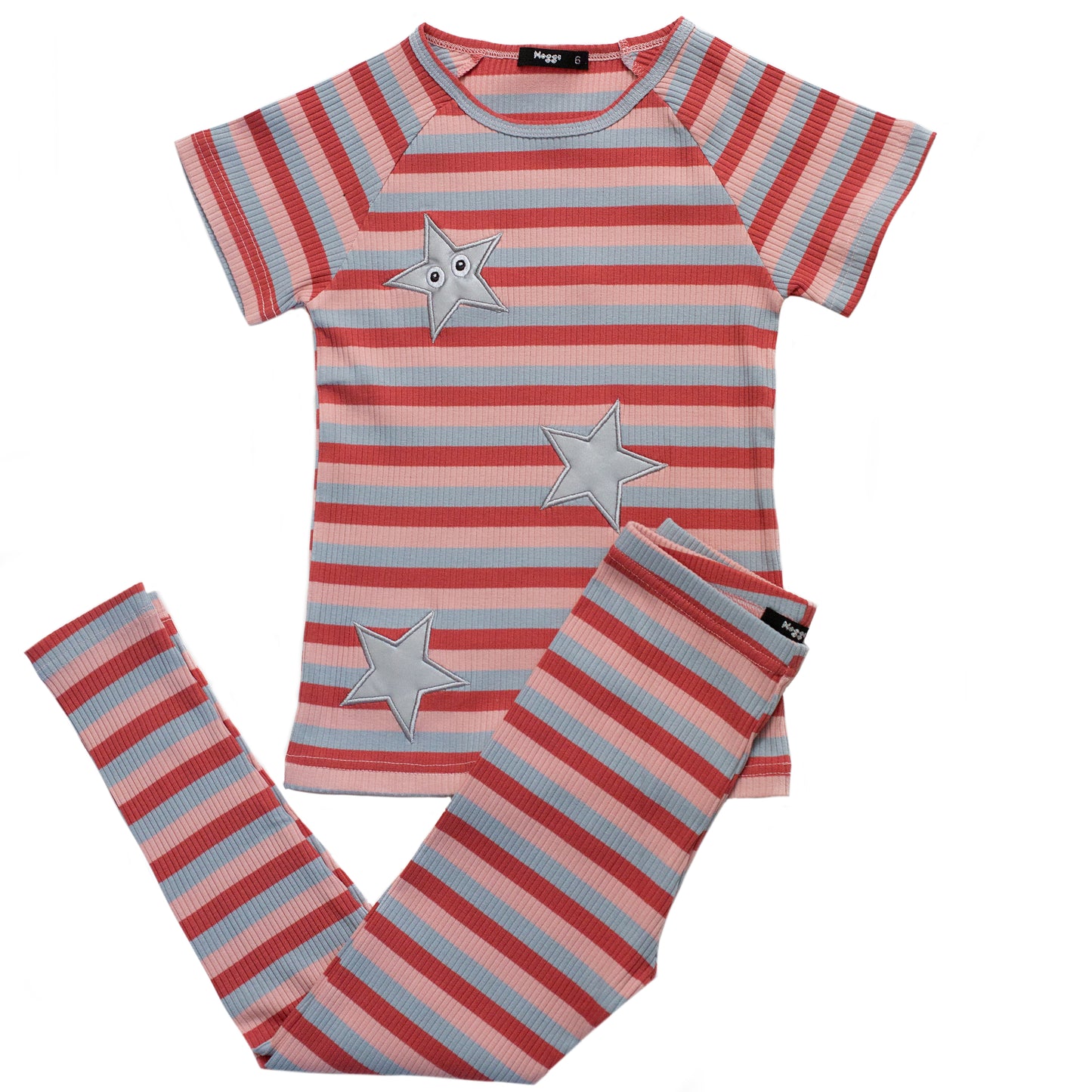 Girls Striped Happy Star